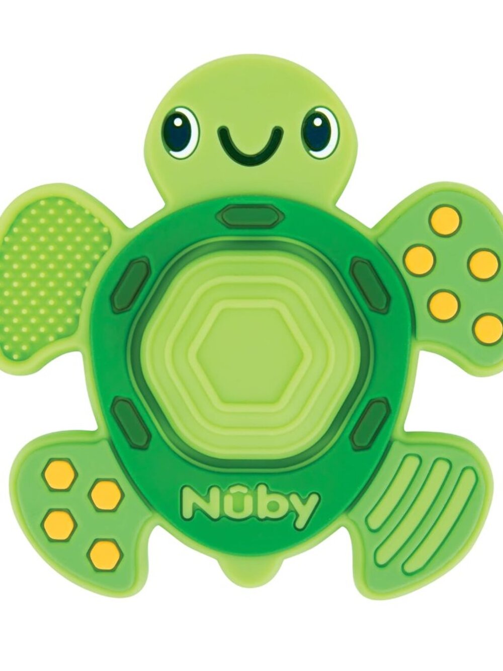 Nuby Teethe N Pop Turtle Teether Sensory Baby Toy 3+ Months Soft Silicone New